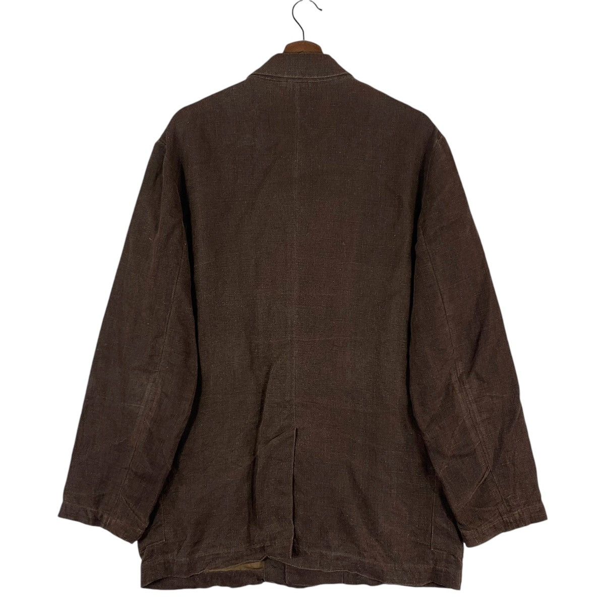 Designer × Krizia Uomo VINTAGE K OF KRIZIA LINEN BUTTON JACKET Size US M / EU 48-50 / 2 - 7 Thumbnail