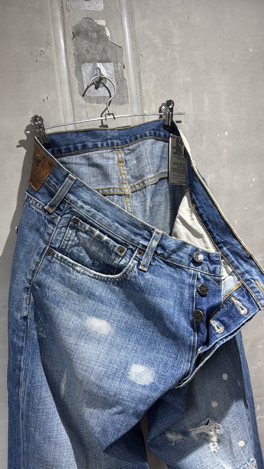 Ruehl No. 925 Ruehl 925 Distressed Boot Cut Paint Splatter Denim Jeans Size US 35 - 6 Thumbnail