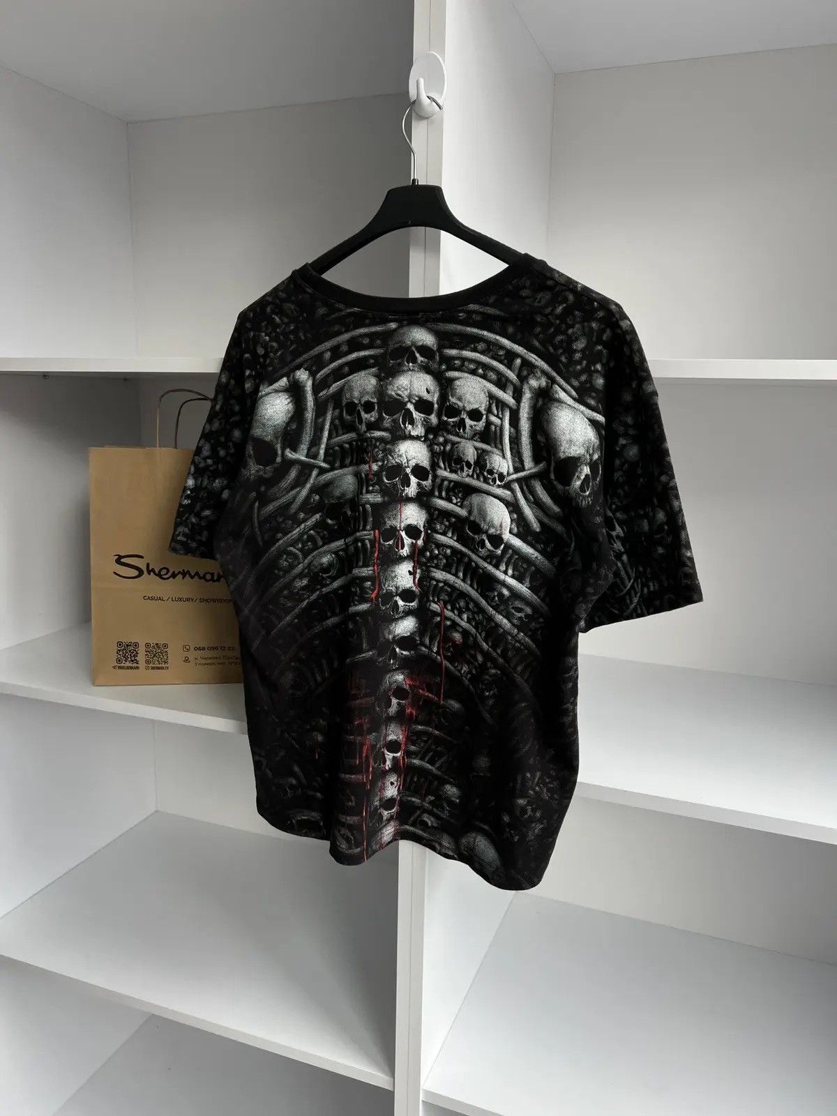 Band Tees × Vintage Vintage Spiral Y2k Skull Ed Hardy Style tee Size US XL / EU 56 / 4 - 9 Thumbnail
