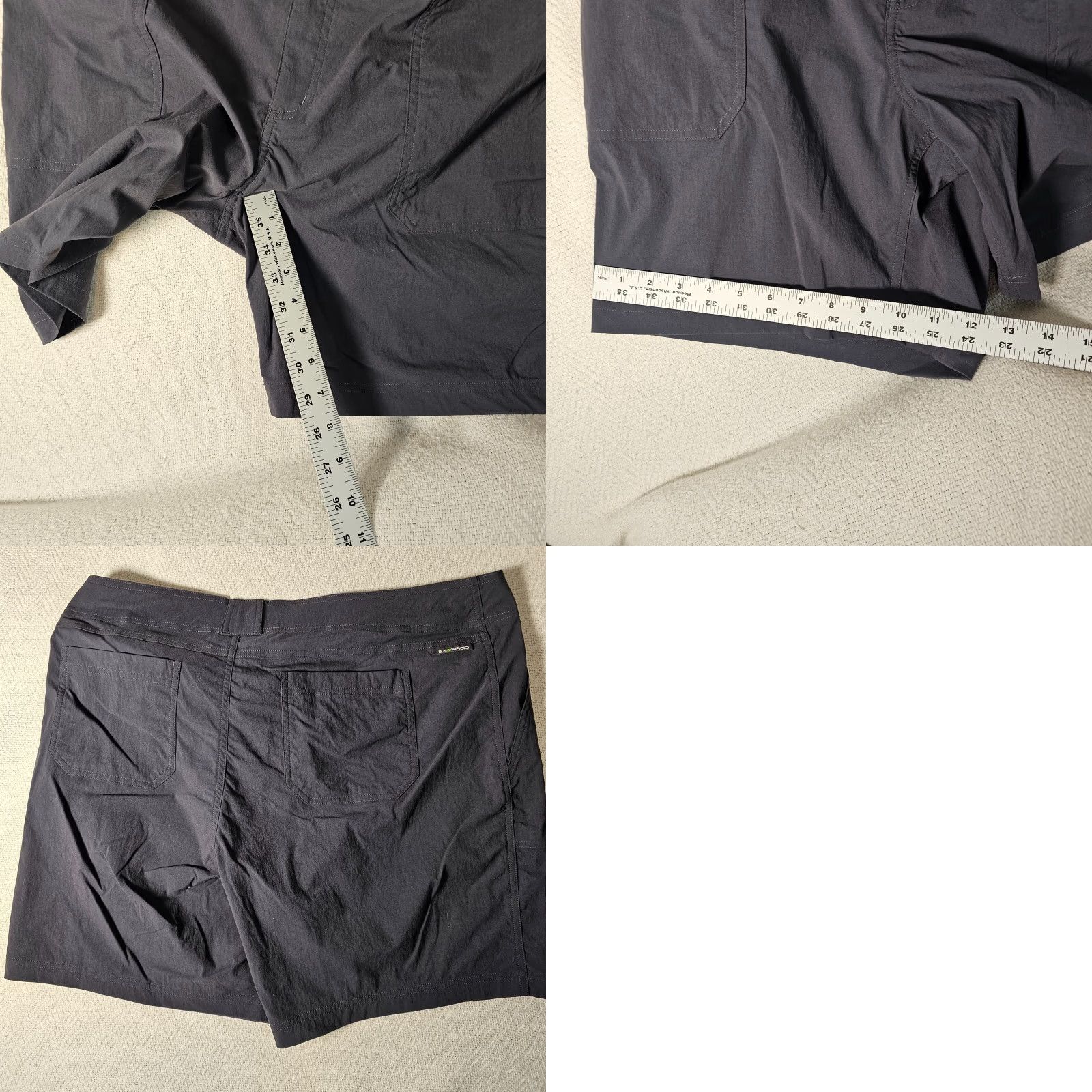 ExOfficio ExOfficio Women's Cargo Shorts Size 16 Lightweight Nylon 7" Inseam Gray Casual Size 38" / US 16 / IT 52 - 8 Thumbnail