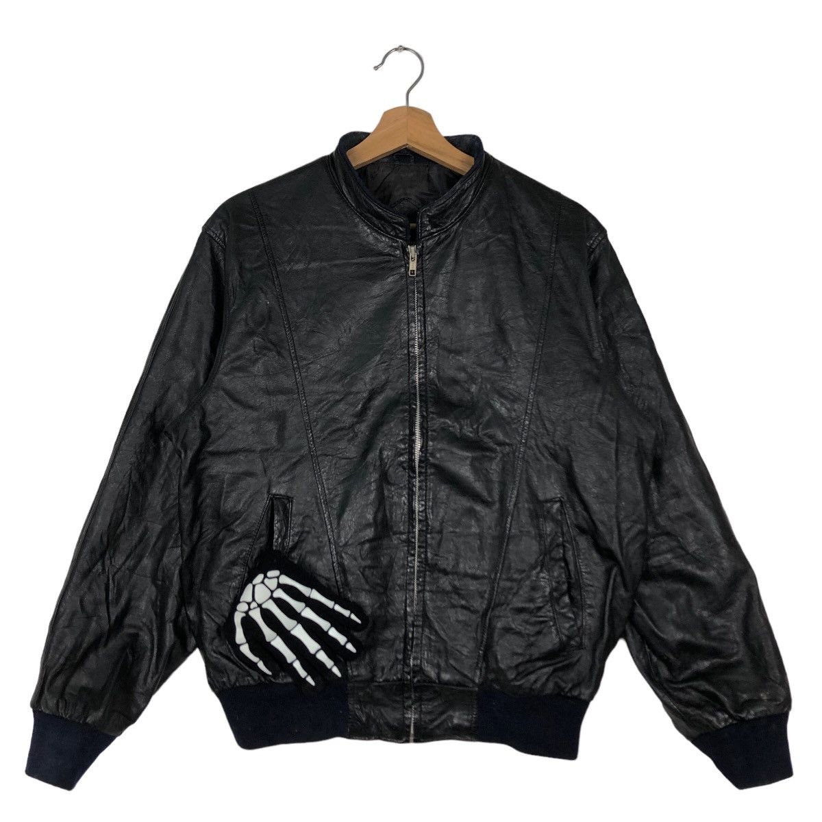 Genuine Leather 🔥Bomber Jacket Leather Modern Club Size US L / EU 52-54 / 3 - 2 Thumbnail