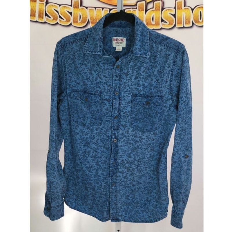 Mossimo Mossomo Blue Paisley print long sleeve button down Small Size US S / EU 44-46 / 1 - 1 Thumbnail