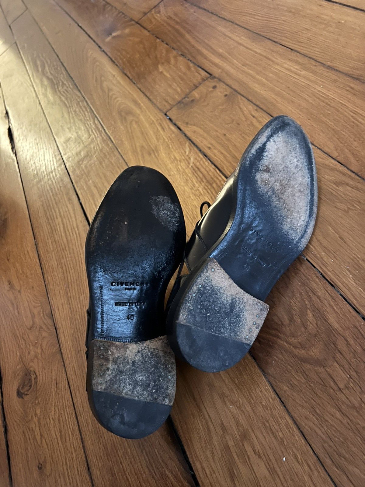 Givenchy Givenchy Black Open Leather Shoes Size US 7 / EU 40 - 6 Thumbnail