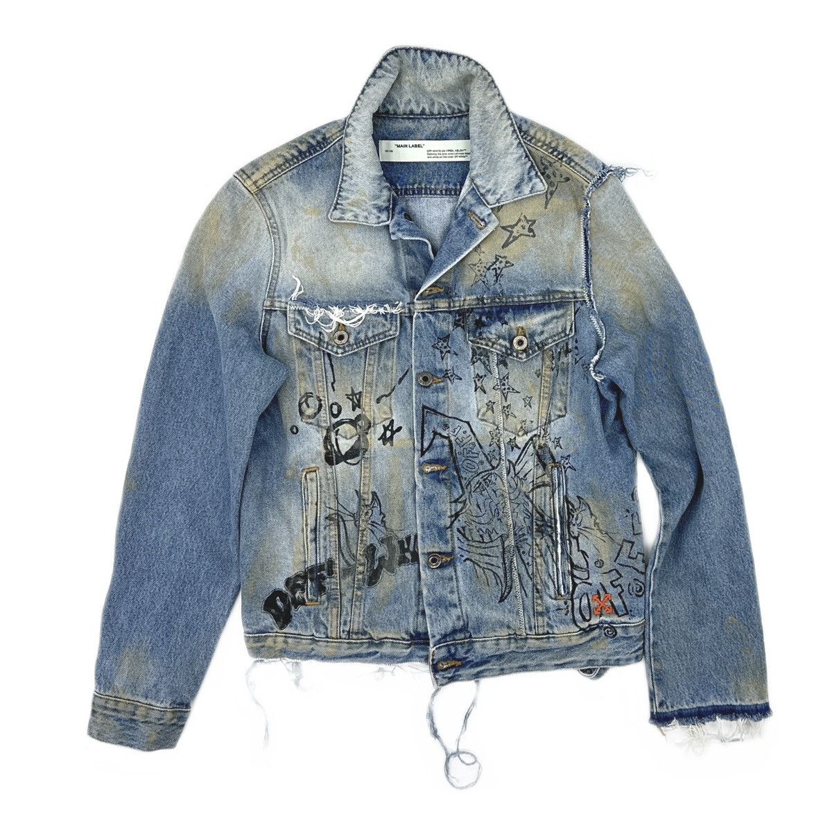 Off-White OFF-WHITE Distressed Denim Jacket FW21 | Grailed