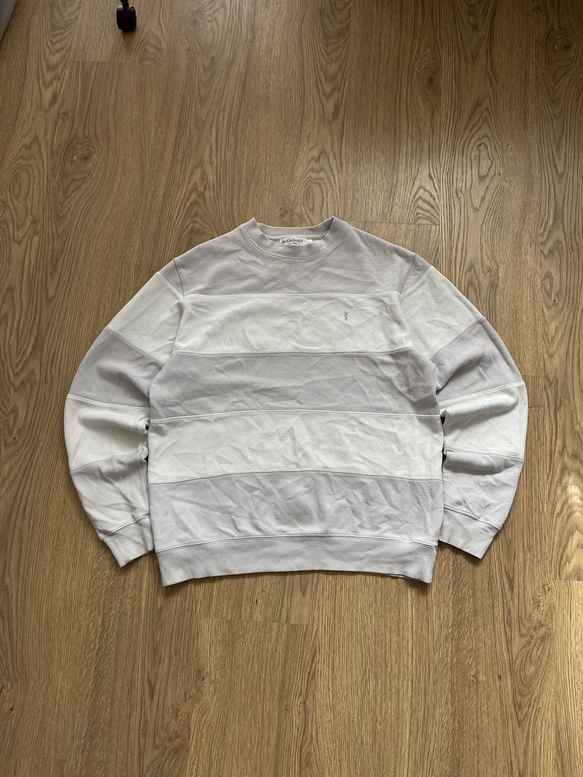 image of YVES Saint Laurent Sweatshirt in White, Men's (Size Small)