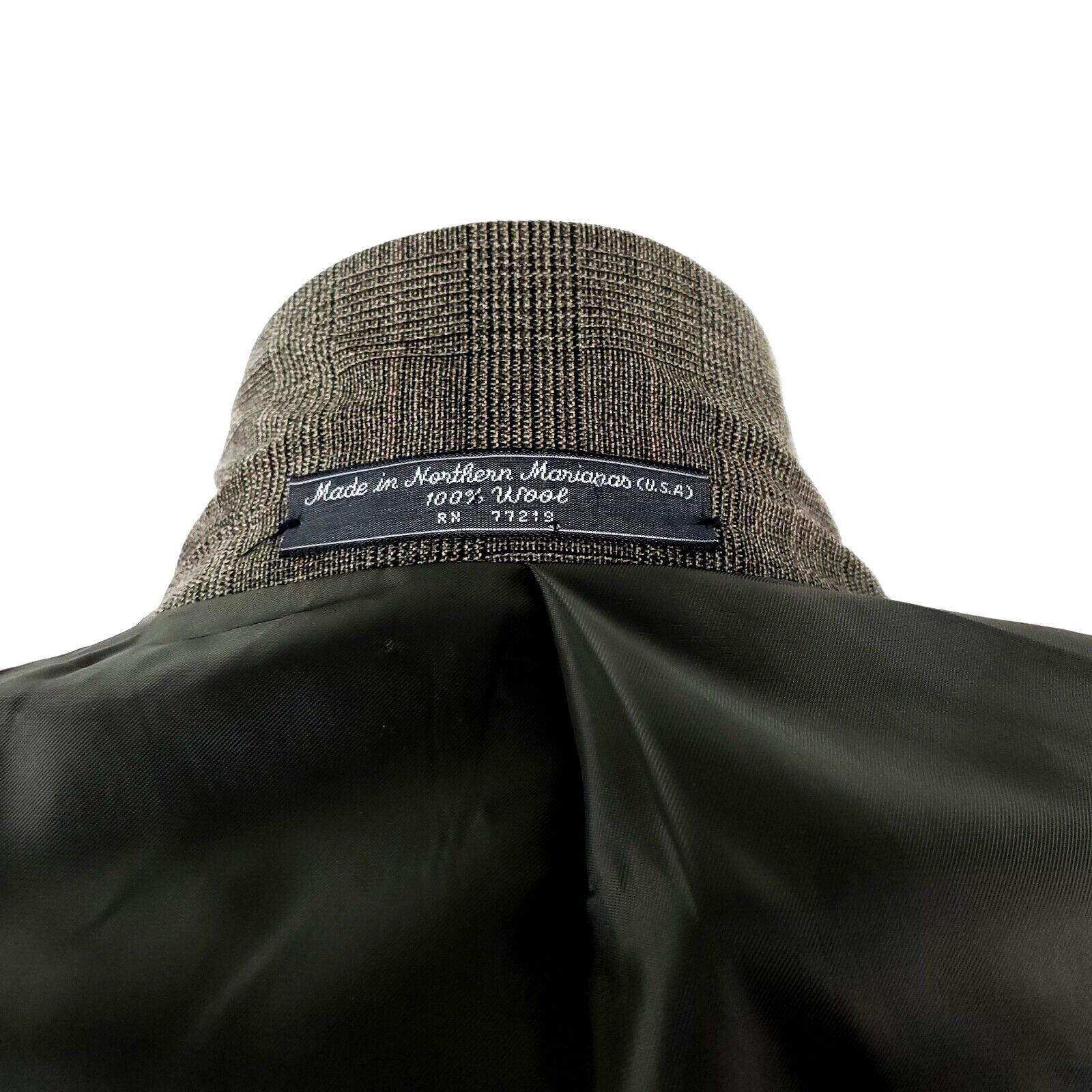 Vintage Cricketeer Wool 2 Button Sport Coat 40L Tan Glen Plaid Blaze Size 40L - 10 Thumbnail
