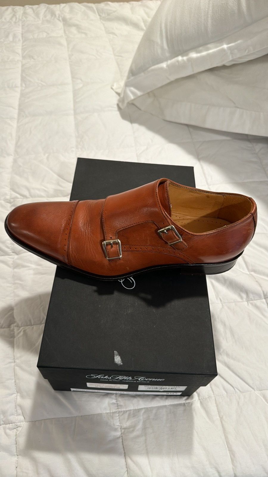 Saks Fifth Avenue Italian leather dress shoe Size US 9.5 / EU 42-43 - 3 Thumbnail
