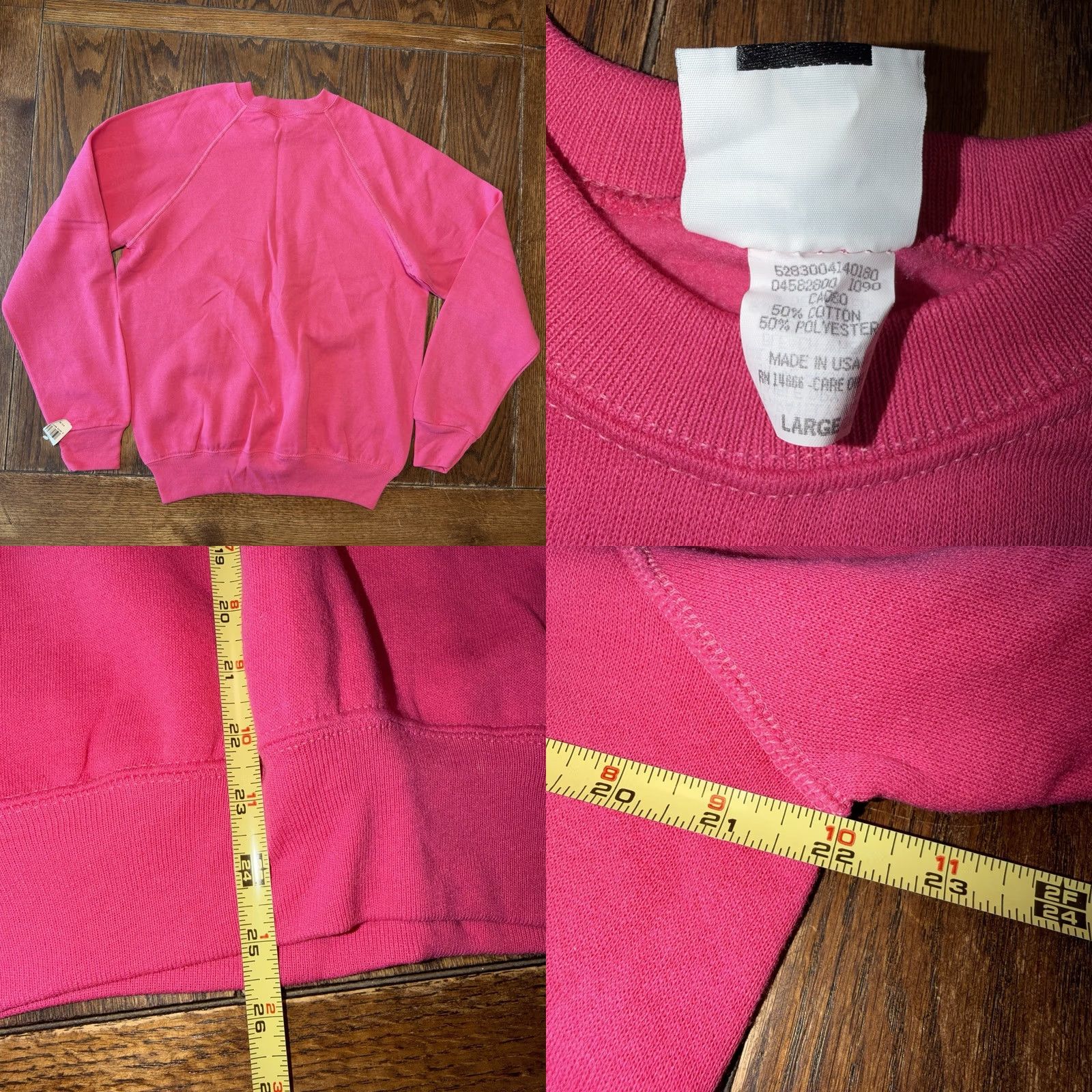 Lee VINTAGE Lee Pink 90s Sweatshirt Sweatpants Set Crew Neck Pullover XL Sweatpants Large Womens Mens Lee Midweight USA 90s TIGHT Size L / US 10 / IT 46 - 8 Thumbnail