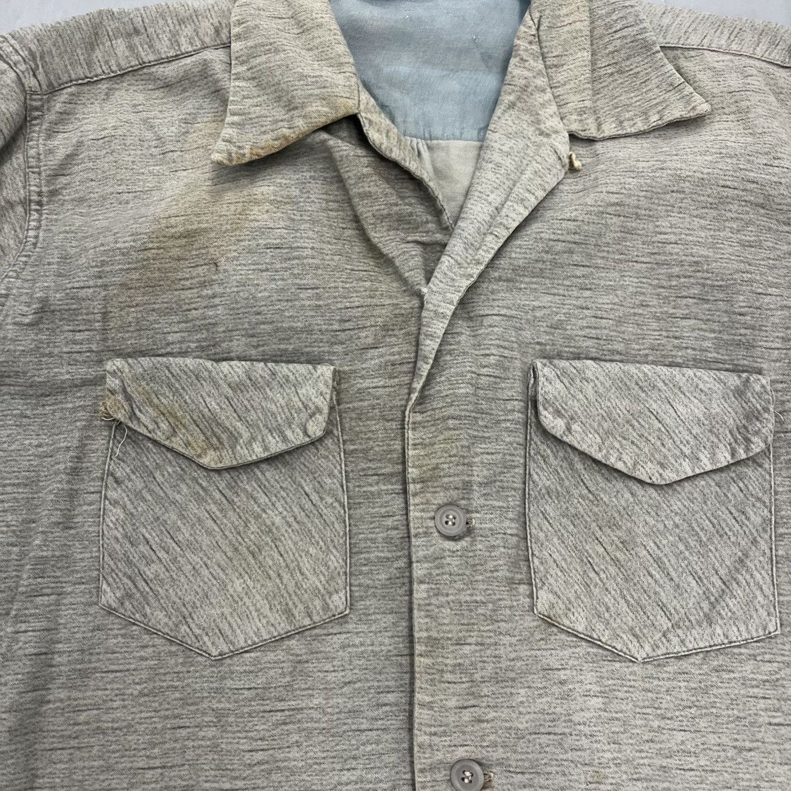 Other Vintage 50s California Grey Pattern Cotton Loop Collar Size US S / EU 44-46 / 1 - 2 Thumbnail