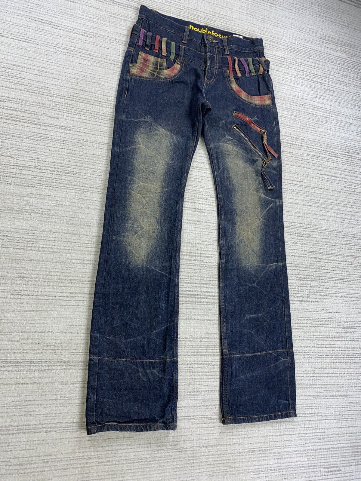 Hysteric Glamour Vintage Double Focus Double Waist Mud Wash Punk Denim Pants Size US 30 / EU 46 - 4 Thumbnail