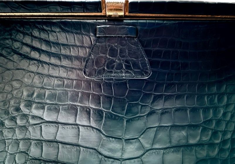 Other VTG Leather Frame Bag Crouch & Fitzgerald – Crocodile 1950s Size ONE SIZE - 2 Thumbnail