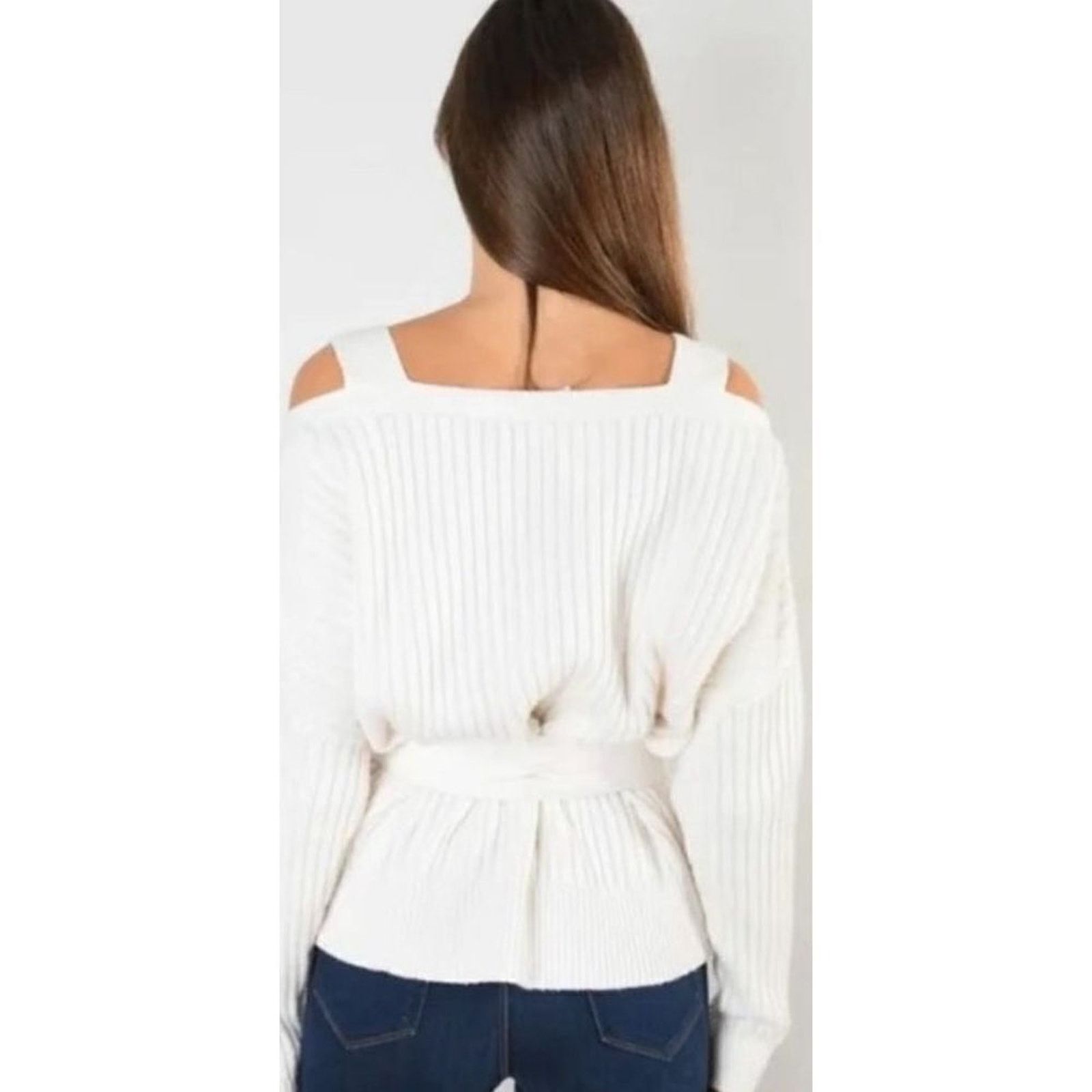 Derek Lam 10 Crosby Derek Lam 10 Crosby Cold Shoulder Cashmere Wool Sweater Size S / US 4 / IT 40 - 2 Thumbnail