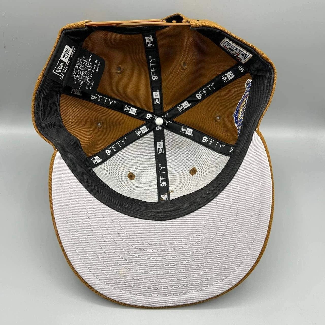 New Era New York Yankees Hat Men Brown Embroidered MLB Snap Back Cap Size ONE SIZE - 2 Thumbnail