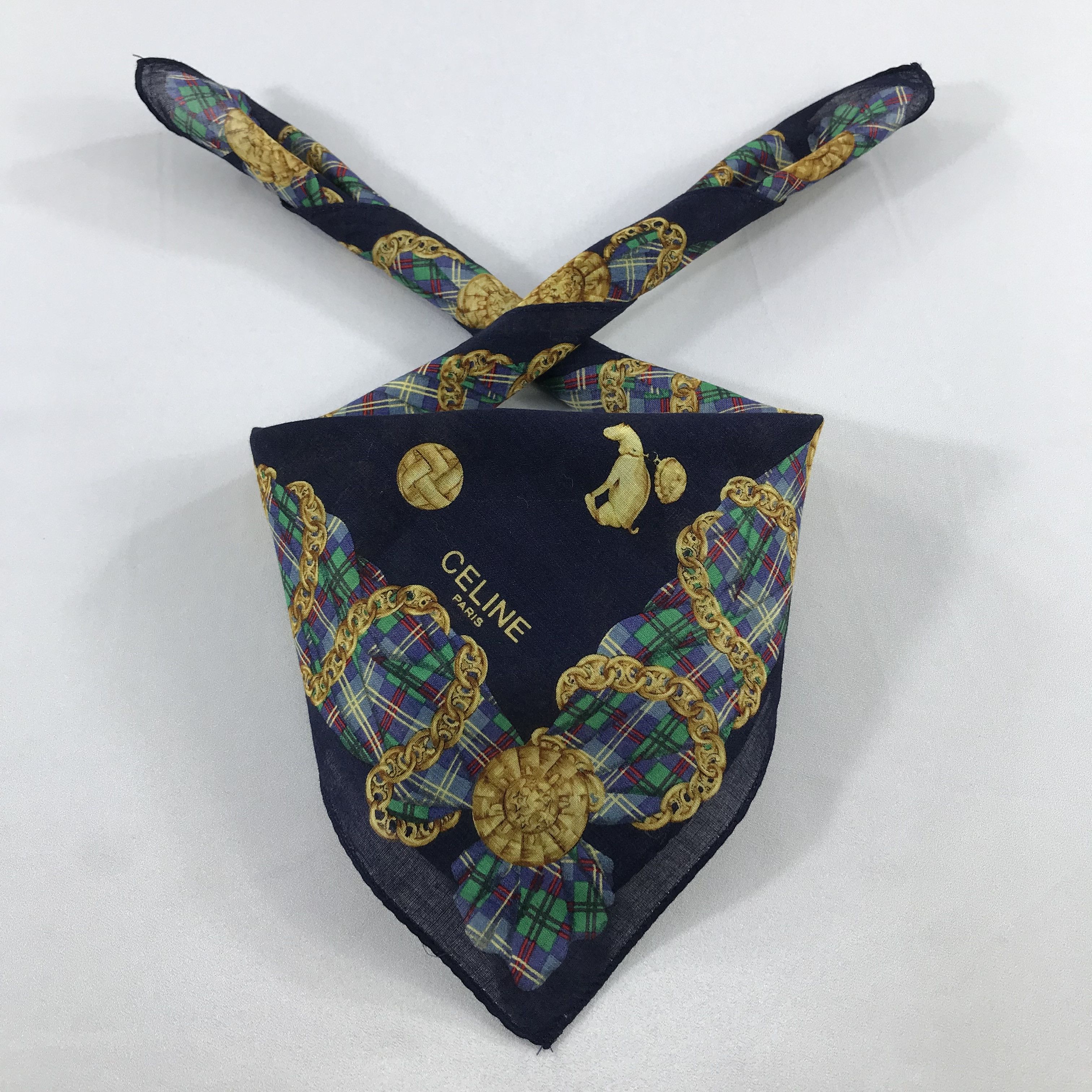 Celine × Vintage Celine Bandana / Handkerchief / Neckerchief - S2465 Size ONE SIZE - 3 Thumbnail