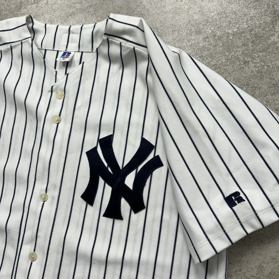 MLB × Russell Athletic × Vintage NEW YORK YANKEES AUTHENTIC JERSEY PINSTRIPE SIZE 48 Size US XL / EU 56 / 4 - 2 Thumbnail