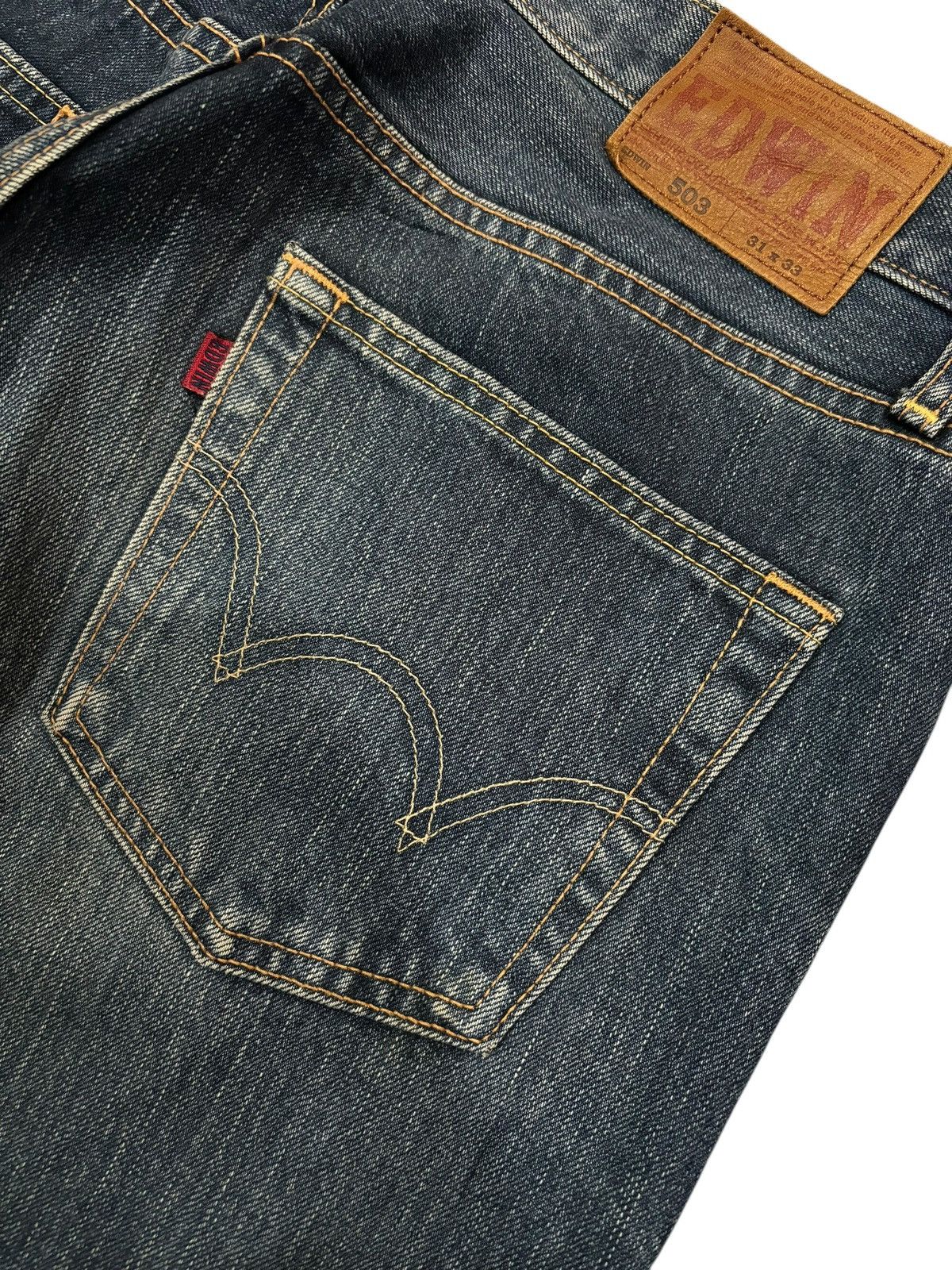Edwin × Japanese Brand Vintage Y2k Edwin 503 Faded Season Straight Cut Jeans Size US 33 - 6 Thumbnail