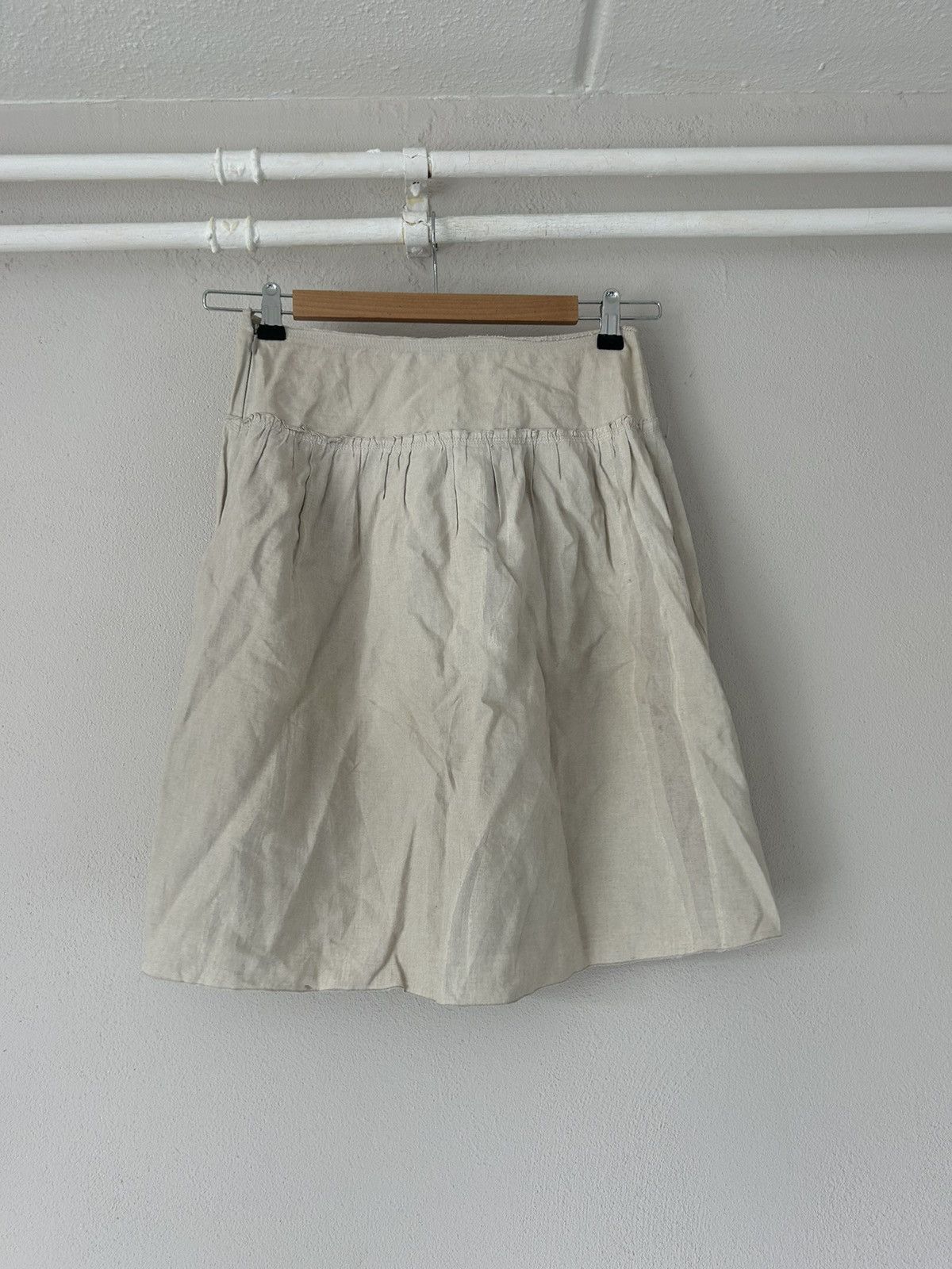 Prada Linen Skirt Size 26" / US 2 / IT 38 - 2 Thumbnail