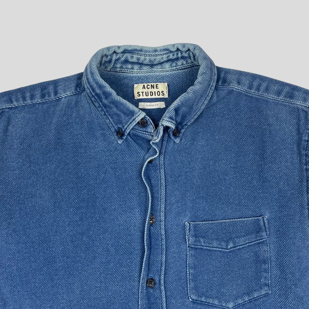 Acne Studios Acne Studios AW13 Denim Hybrid Button Up Shirt Size US L / EU 52-54 / 3 - 5 Thumbnail