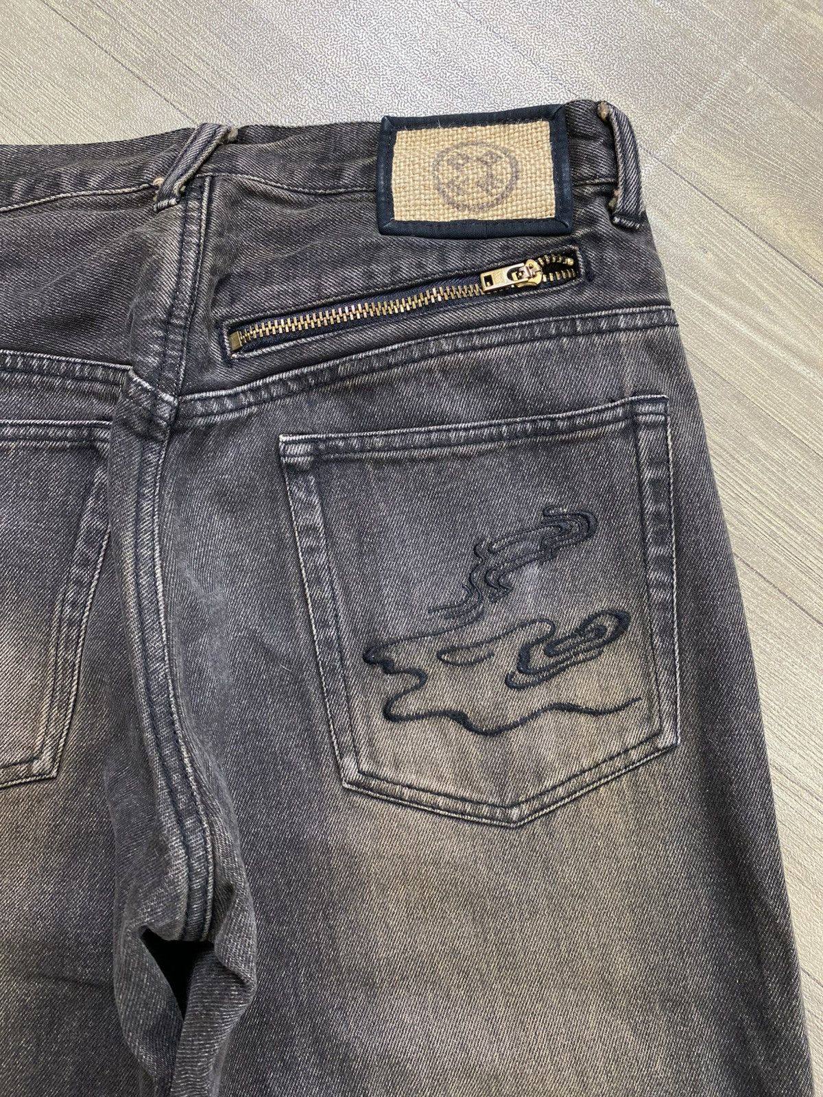 PPFM Vintage PPFM Sukajan Koi Fish Embroidery Samurai Style Jeans Size US 28 / EU 44 - 18 Thumbnail