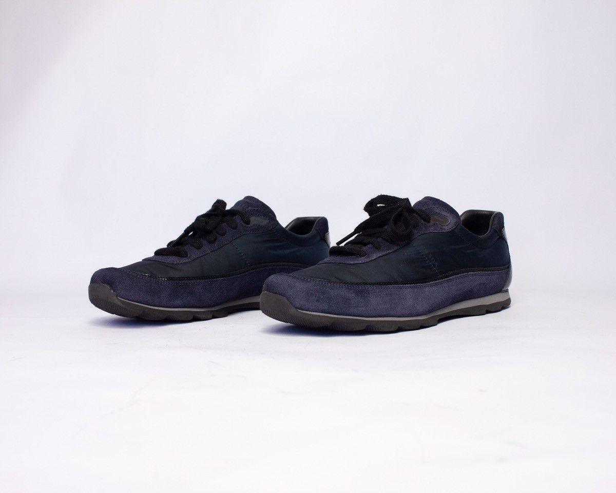 Prada 835$MRP Prada Sport Navy Blue Suede and Nylon Low Top Sneak Size US 8 / EU 41 - 3 Thumbnail