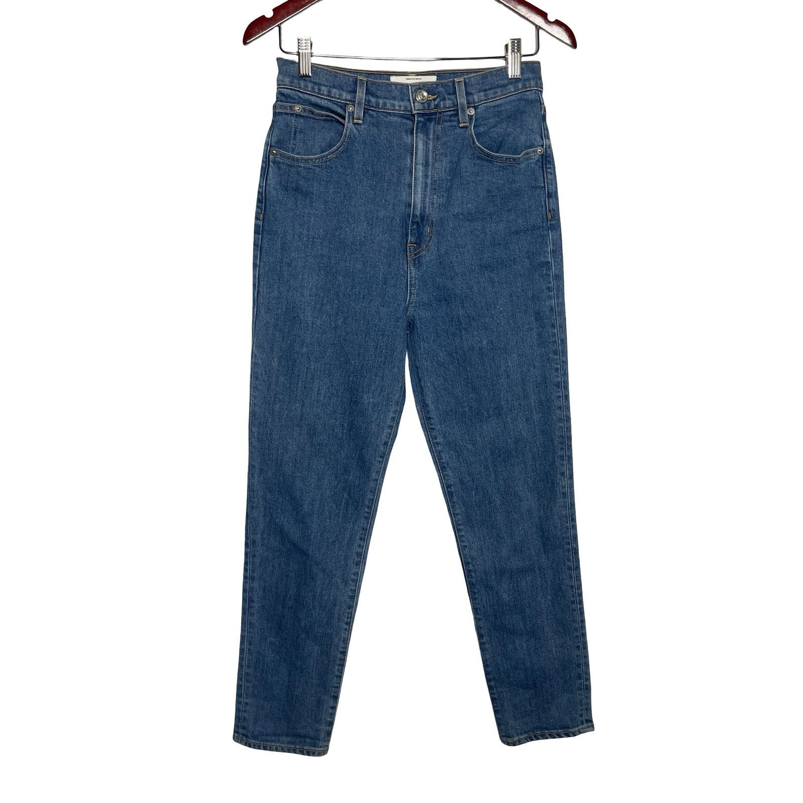 SLVRLAKE SLVRLAKE Beatnik Ankle Straight Jeans in Forever Blue Sz 28 Size 28" / US 6 / IT 42 - 2 Thumbnail