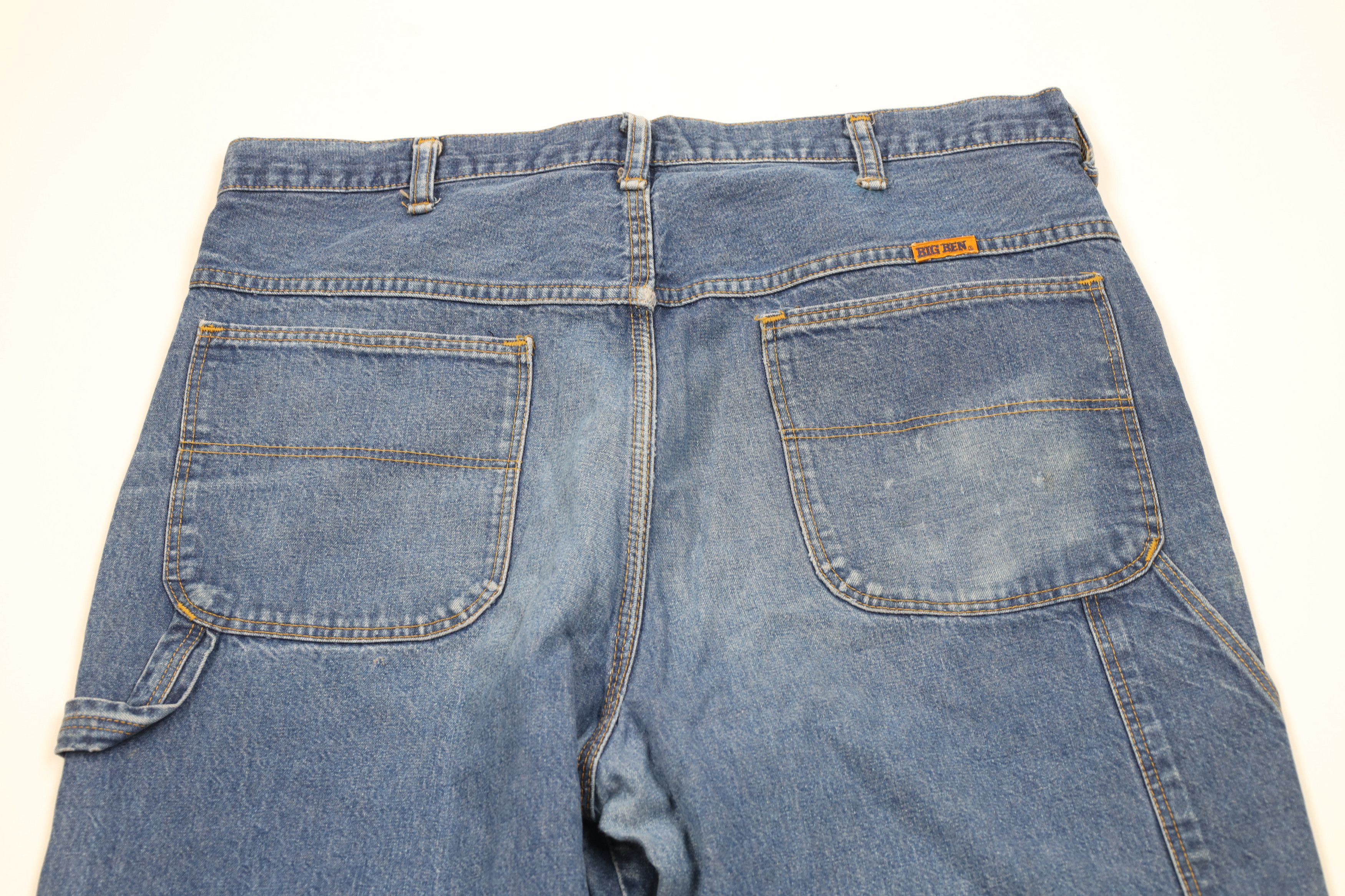 Vintage Vintage 70s Streetwear Wide Leg Dungaree Denim Jeans USA Size US 36 / EU 52 - 14 Thumbnail
