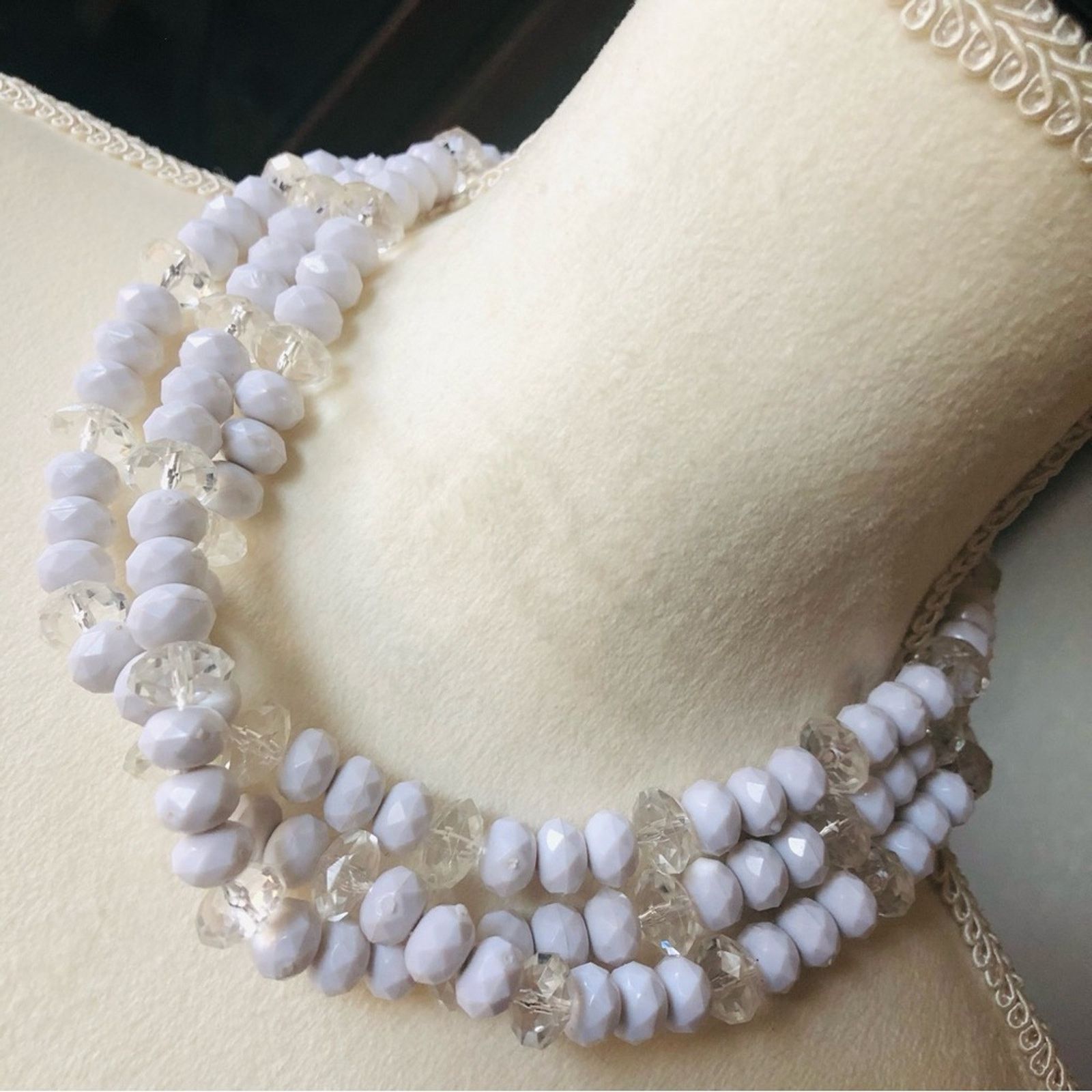 Vintage Vintage 80s-90s multi strand faceted bead choker necklace Size ONE SIZE - 1 Thumbnail