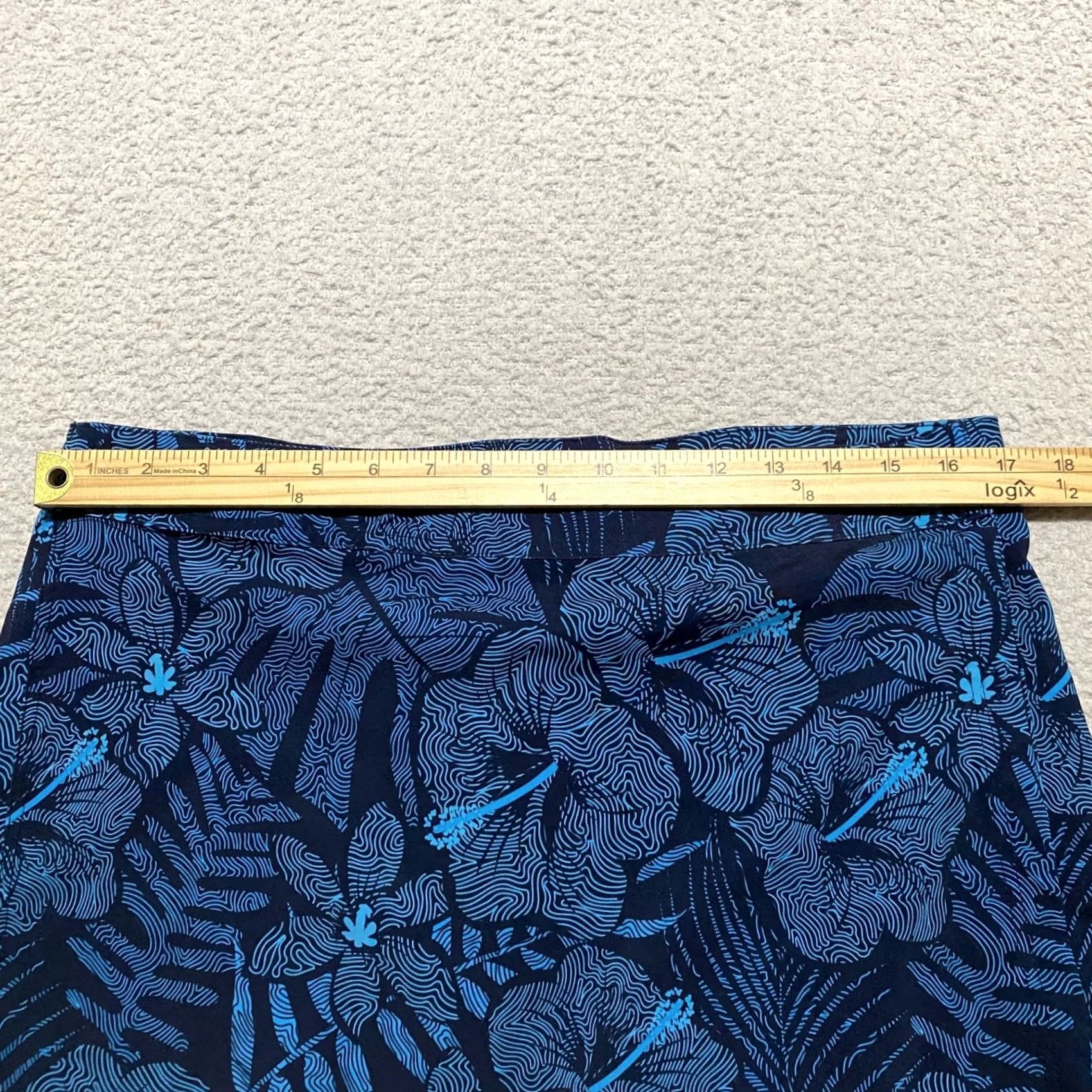 Vintage Ripskirt Skirt Wrap Womens Large Blue Floral Beach Casual Summer 2020s Mens Girls Size 36" / US 14 / IT 50 - 7 Thumbnail