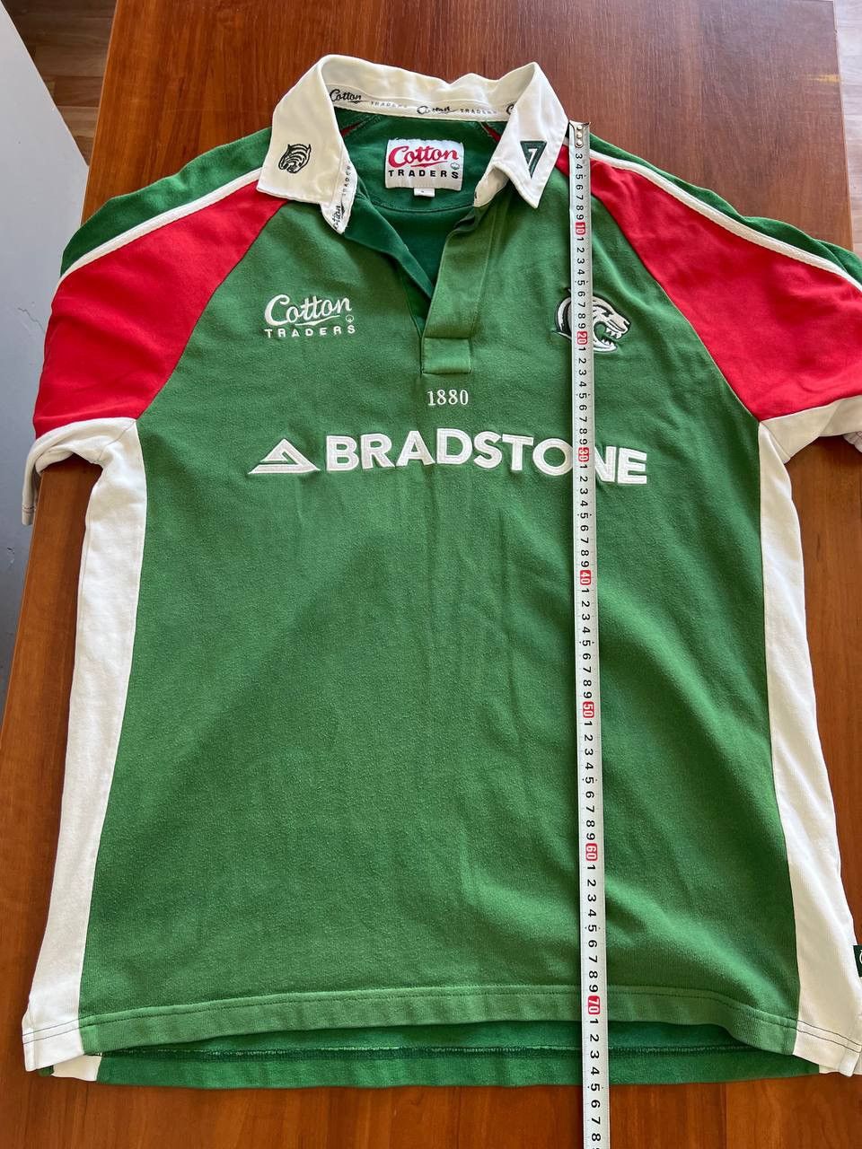 Vintage 2003/4 LEICESTER TIGERS HOME RUGBY SHIRT COTTON TRADERS SZ L Size US L / EU 52-54 / 3 - 14 Thumbnail
