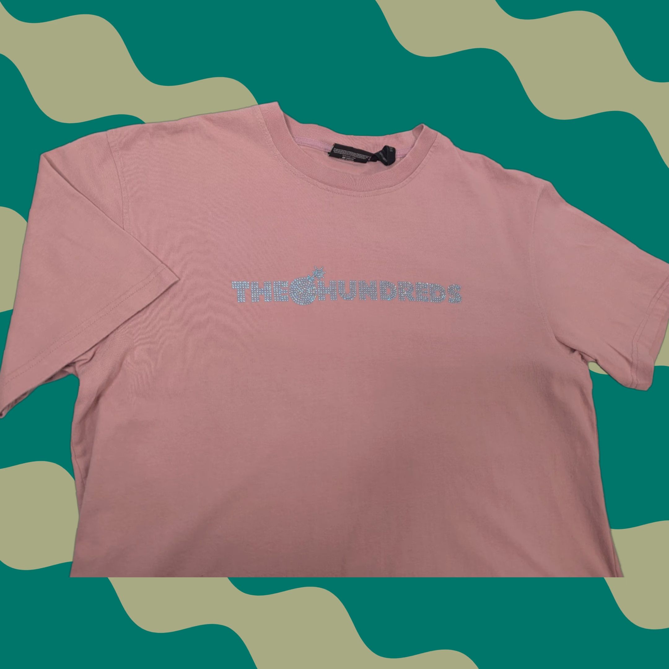 The Hundreds The Hundreds Pink Rhinestone Logo Crewneck Shirt XL Men Short Sleeve Crew Neck Tee Size US XL / EU 56 / 4 - 1 Thumbnail