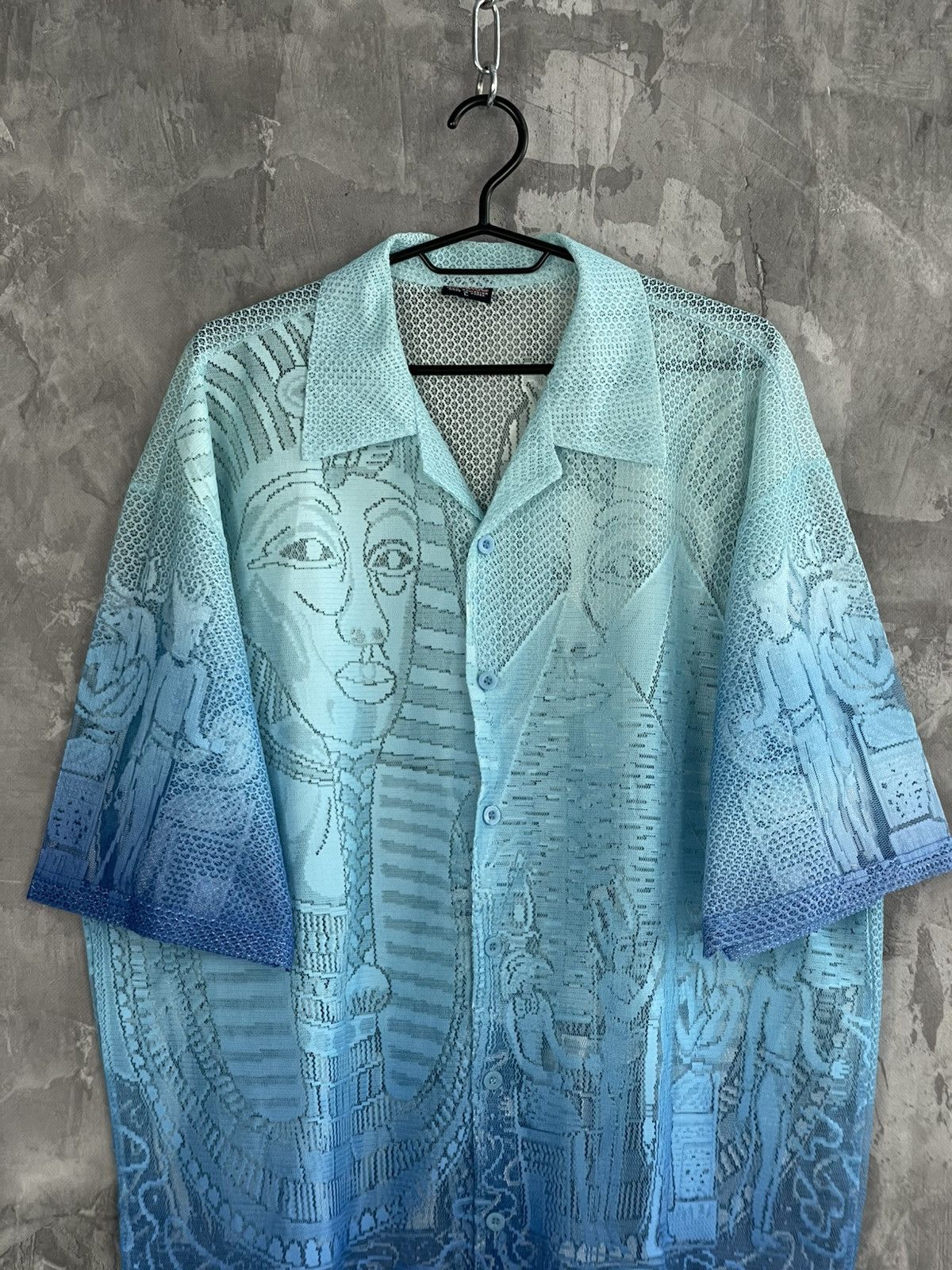 Vintage Vintage Japanese Art “Face Logo” Hawaiian Shirt Size US L / EU 52-54 / 3 - 2 Thumbnail