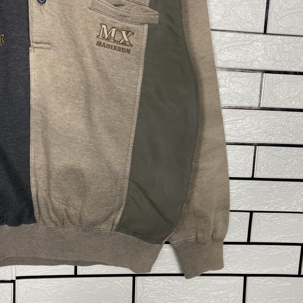 Japanese Brand 📌Vintage Collar Sweatshirt Magixson Embroidery Big Logo Size US L / EU 52-54 / 3 - 6 Thumbnail
