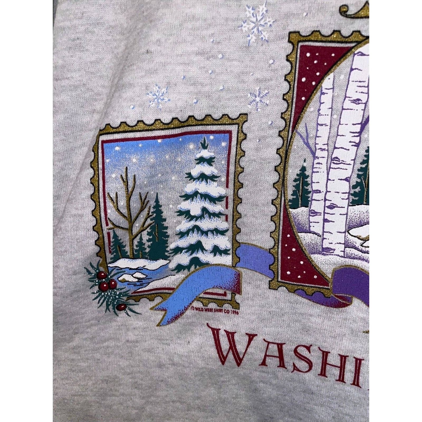 Jerzees Vintage Washington Sweatshirt Crewneck Snow VTG 90s XL Size US XL / EU 56 / 4 - 3 Thumbnail