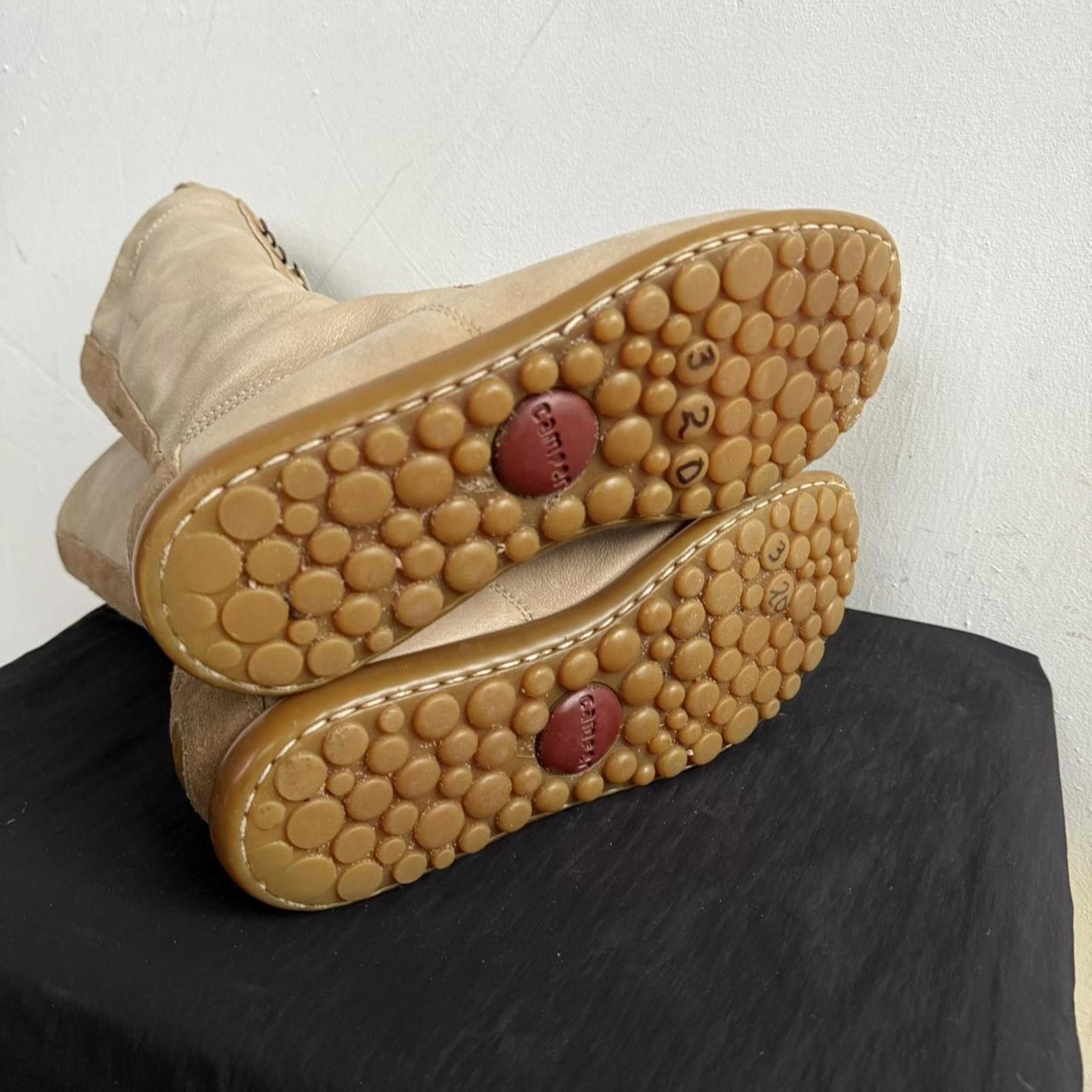 Camper Vintage Camper Pelotas Cream Leather Lace Up Boots Size US 4 / IT 34 - 8 Thumbnail