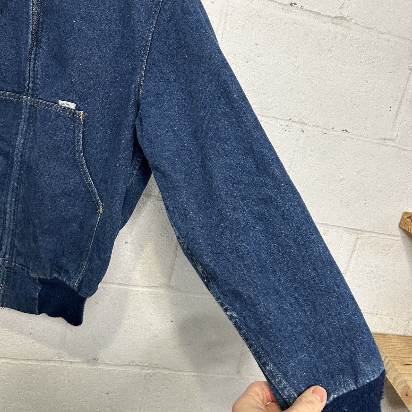Carhartt VTG Carhartt Flannel-Lined Hooded Active Jacket “Blue Denim” Size US S / EU 44-46 / 1 - 10 Thumbnail