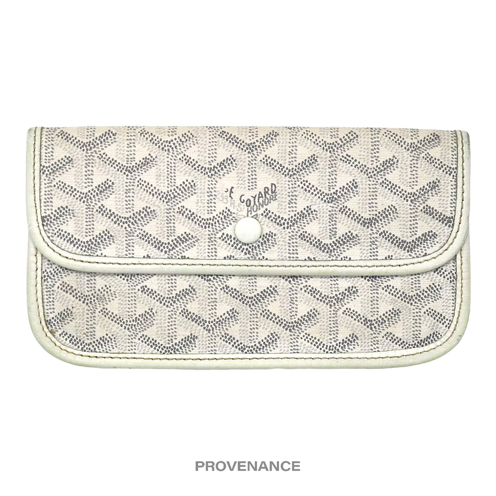 image of Goyard St. Louis Pouch Wallet - White Goyardine, Women's