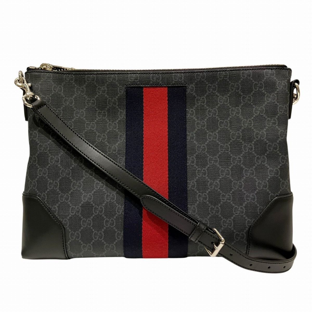 Gucci Gucci Gucci GG Supreme Leather Canvas Shoulder Bag Leather Shoulder Bag 474139 DUTY FREE for USA Size ONE SIZE - 1 Thumbnail