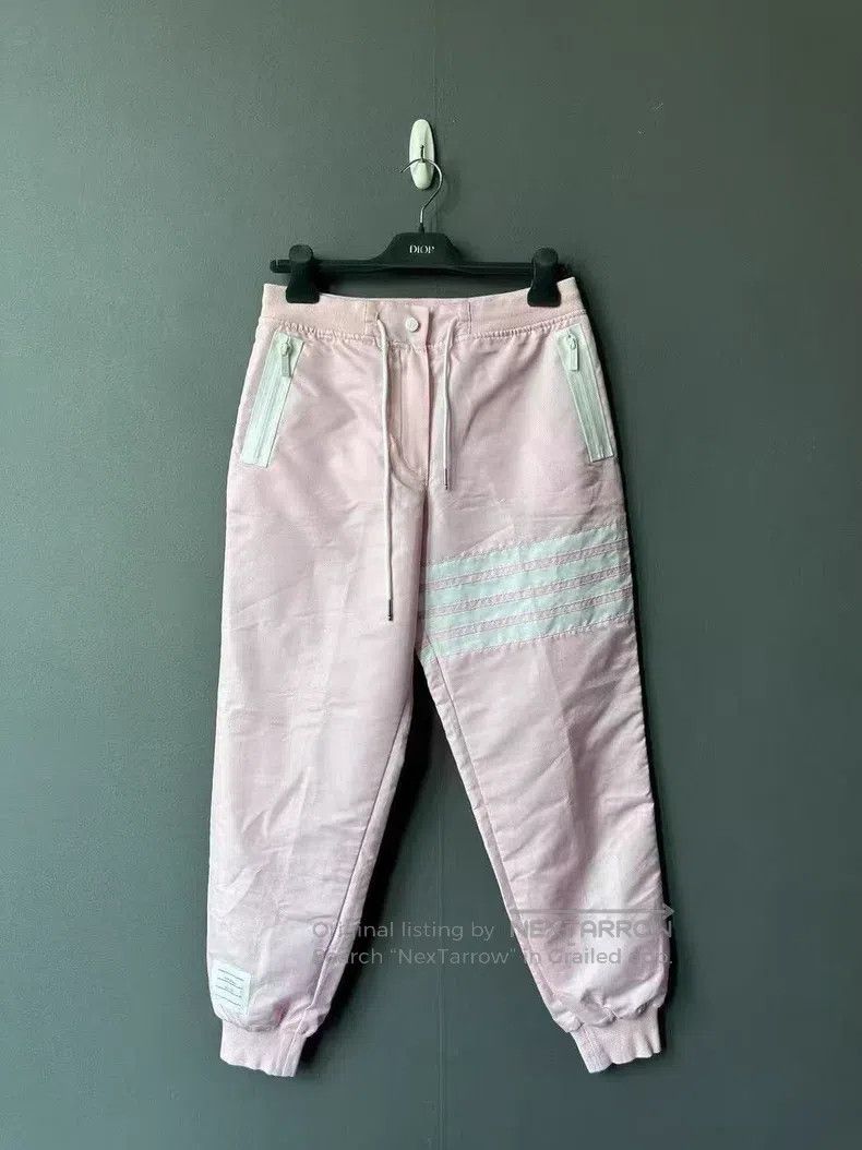 Thom Browne Thom Browne Pink Nylon Sweatpants Size 26" / US 2 / IT 38 - 2 Thumbnail