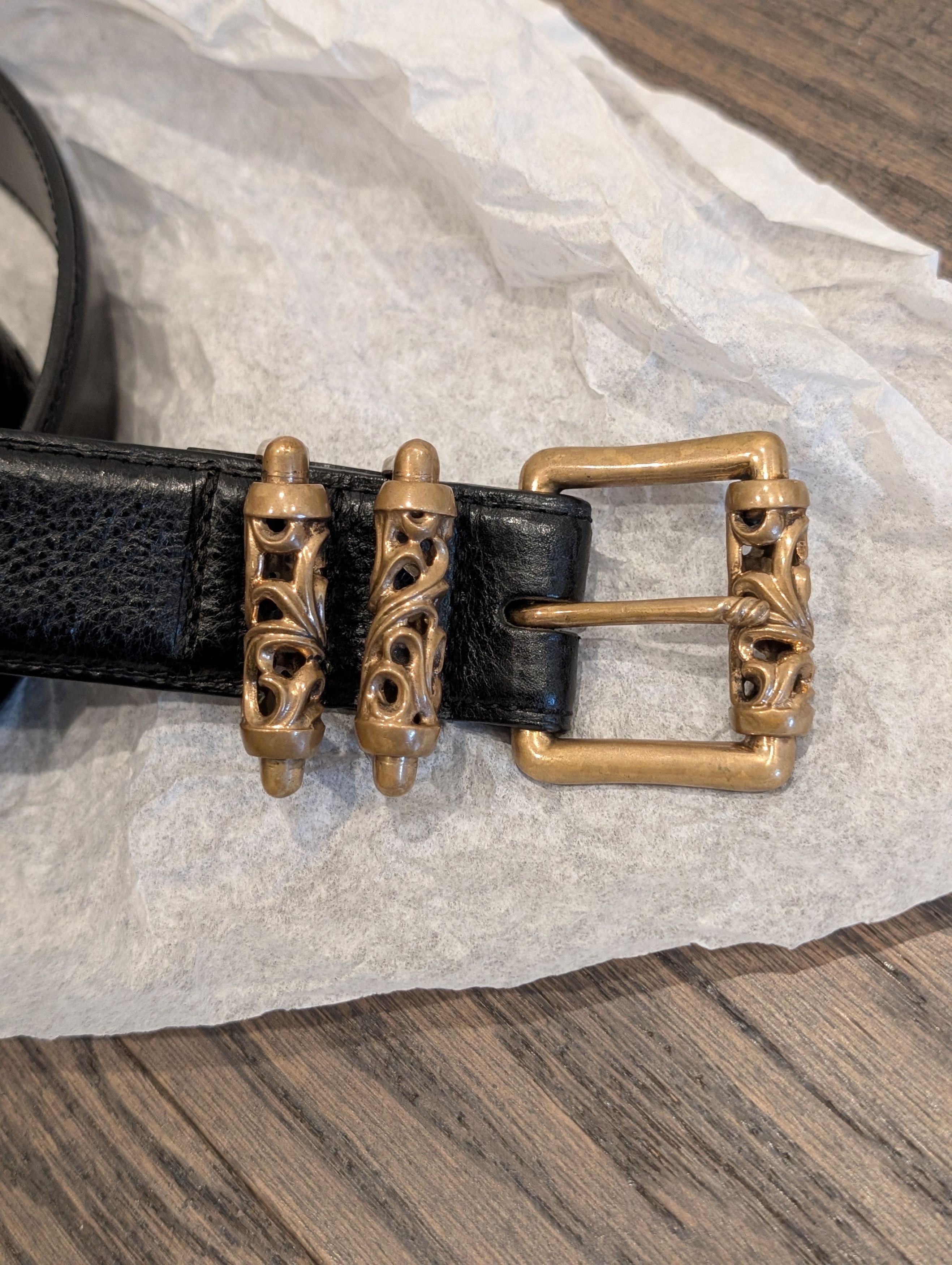 Chrome Hearts CH Roller Belt Bronze Chrome Hearts Bronze Belt Size 36 - 3 Thumbnail