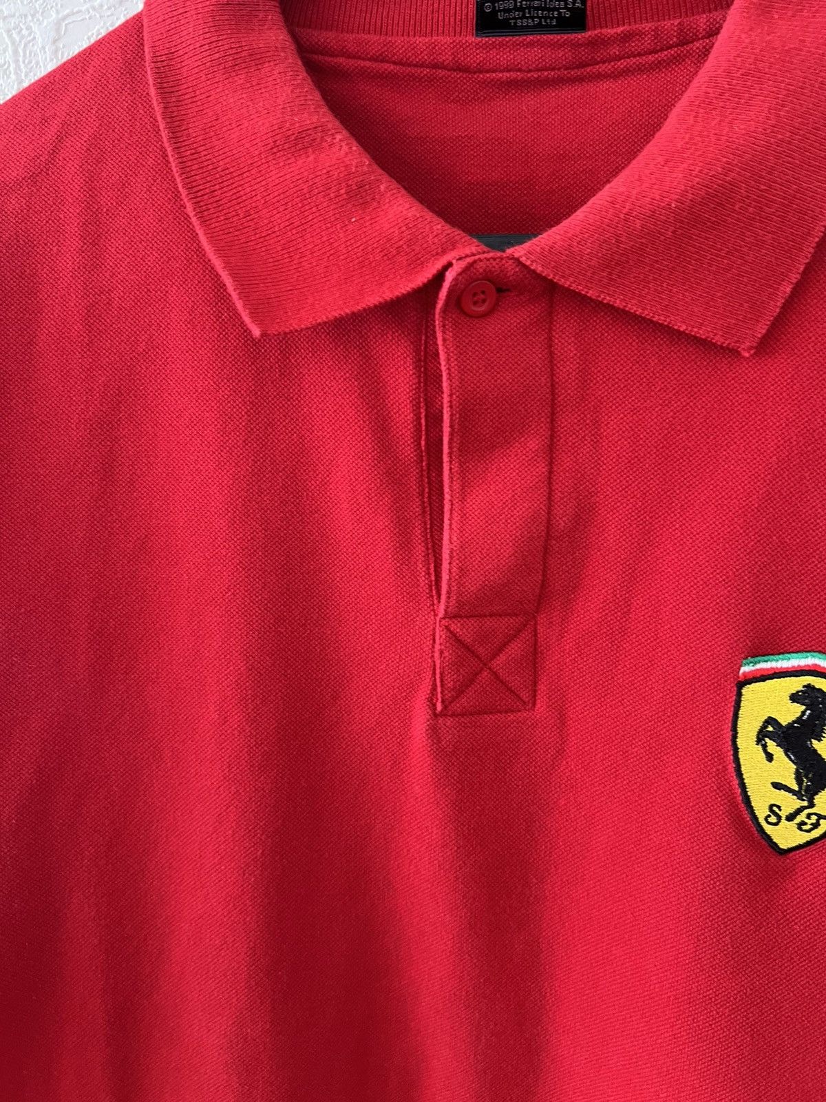 Vintage Vintage 1999 Ferrari Michael Schumacher Racing Polo T-Shirt Size US XXL / EU 58 / 5 - 7 Thumbnail