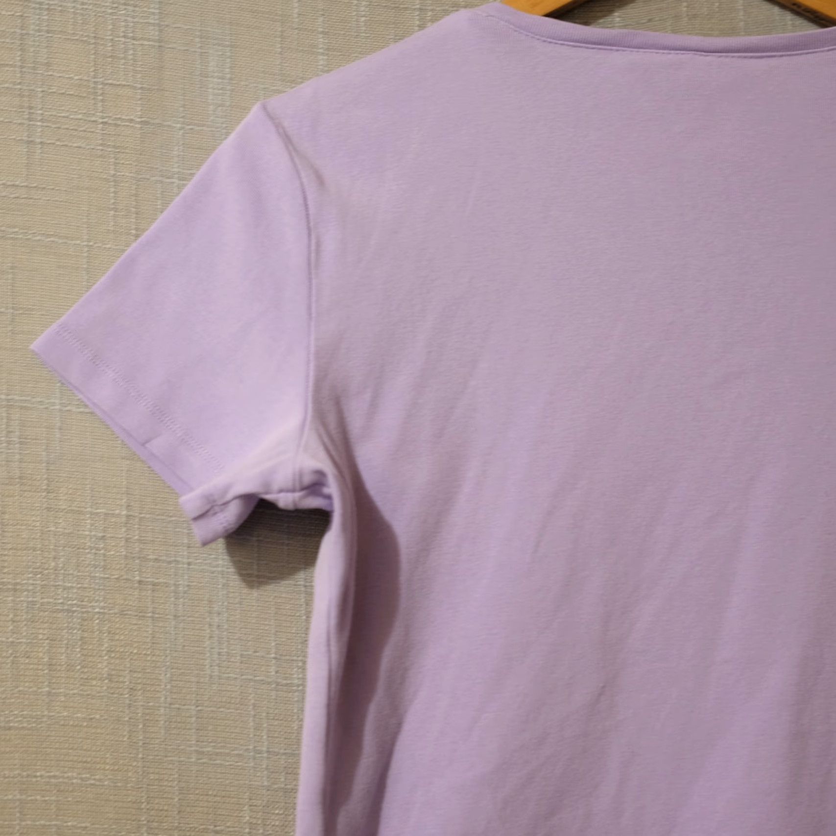 Vintage Karen Scott Shirt Womens M Lilac Short Sleeve Knit Tee 100% Cotton #A6-20 Size 32" / US 10 / IT 46 - 6 Thumbnail