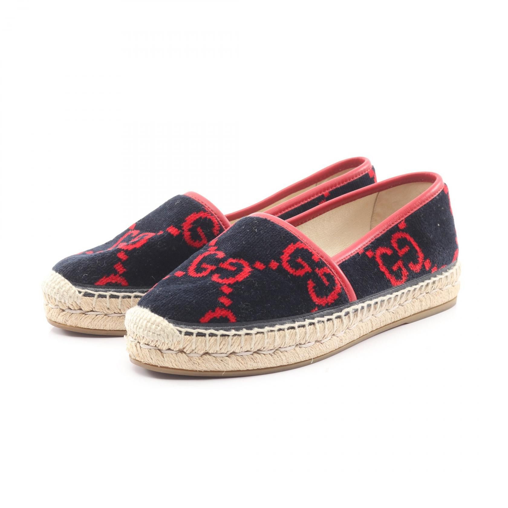 Gucci Gucci Gucci GG Fabric Slip On Shoes Textile Shoes 580877 DUTY FREE for USA Size ONE SIZE - 1 Thumbnail