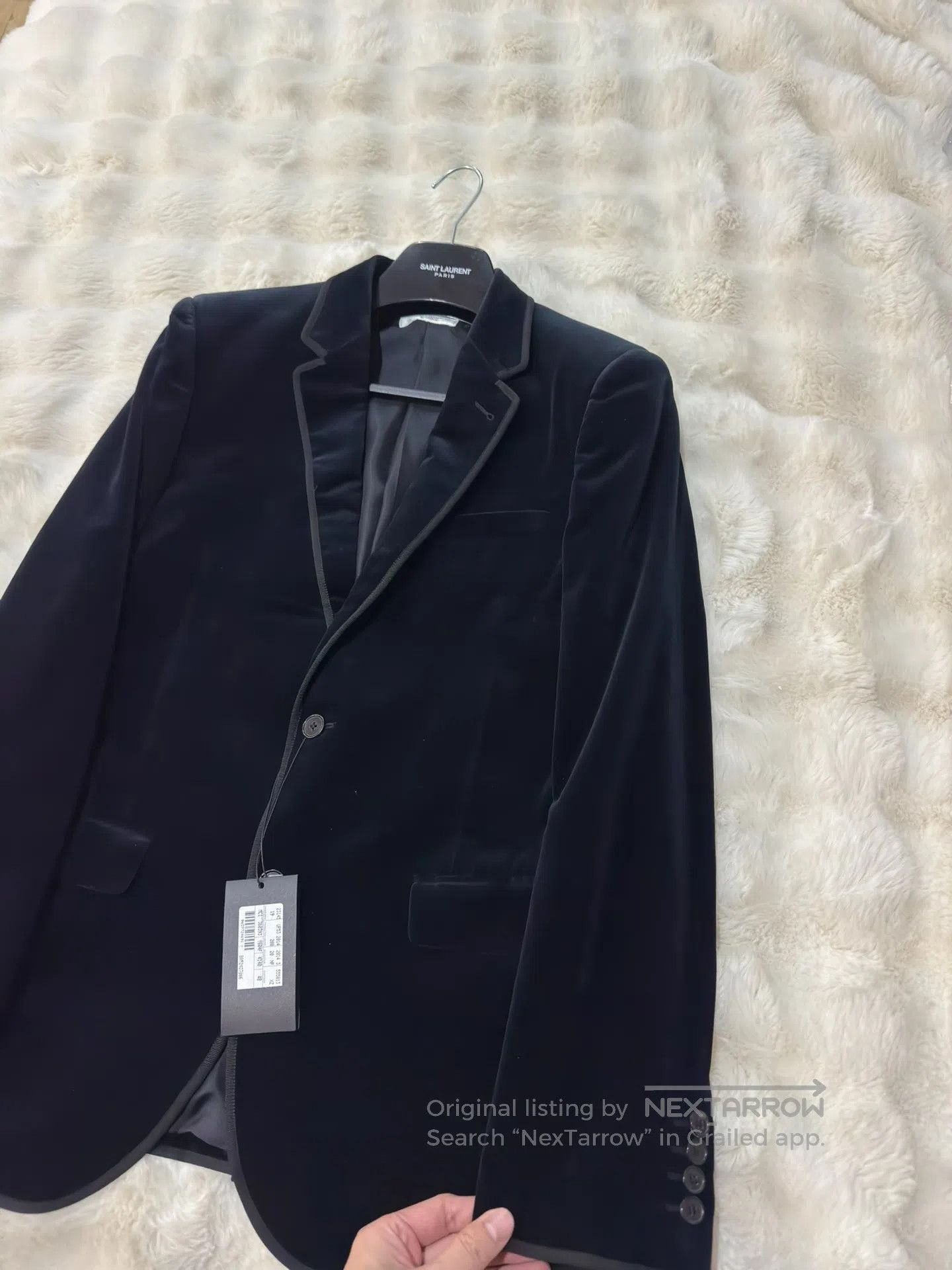 Saint Laurent Paris Saint Laurent Paris Navy Velvet Suit| Size US M / EU 48-50 / 2 - 2 Thumbnail