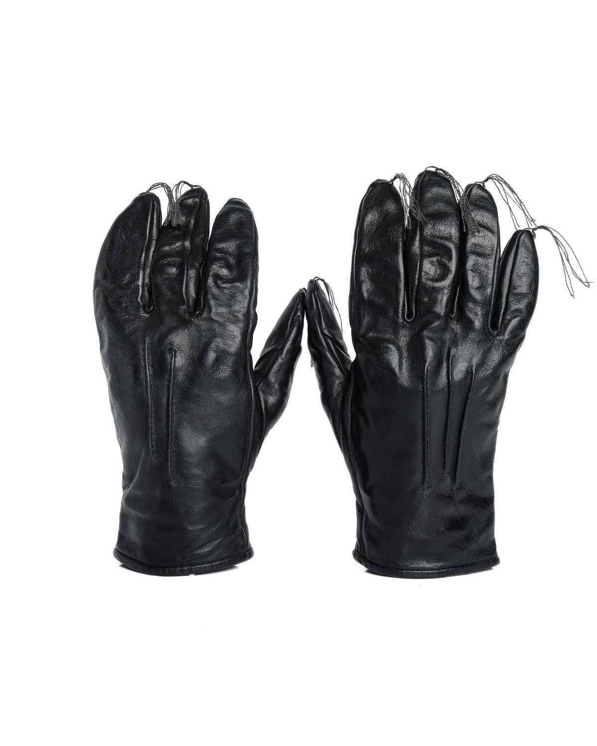 Carol Christian Poell Carol Christian Poell Leather Gloves With Tassels Size 46 - 1 Thumbnail