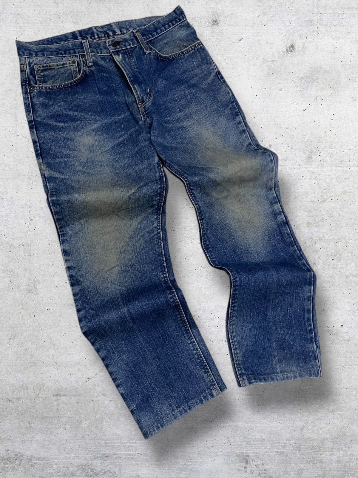 Edwin VINTAGE EDWIN DESIGNER 90S JAPAN MUDWASH DISTRESSED OG DENIM Size US 33 - 2 Thumbnail