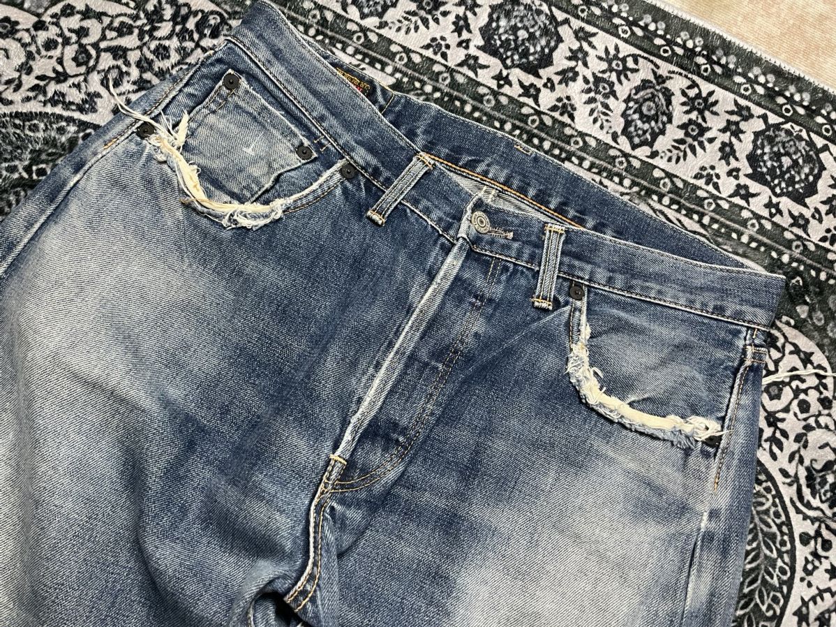 Edwin Edwin 505sx selvedge distressed Size US 33 - 5 Thumbnail