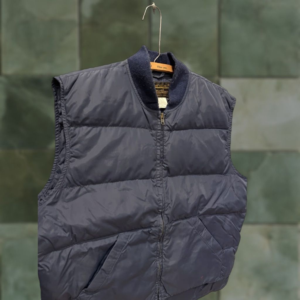 Eddie Bauer VINTAGE Eddie Bauer Vest Navy Down Quilted Zip USA Medium M Shirt/ Vest Mens USA Quilted 80s Bl ue Size US M / EU 48-50 / 2 - 1 Thumbnail