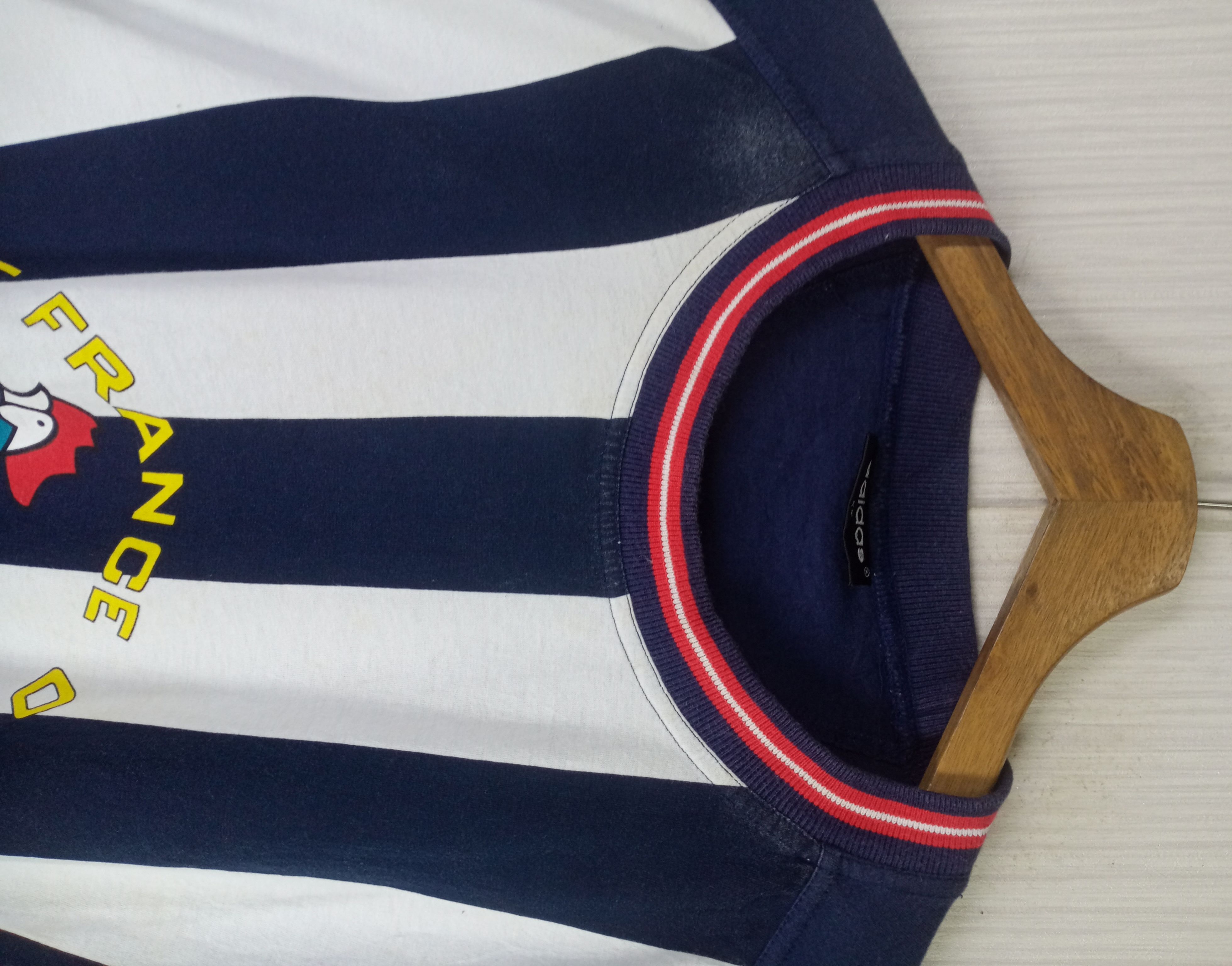 Adidas Rare Vintage 90s Adidas Equipe De France Olympique Tee Size US XL / EU 56 / 4 - 5 Thumbnail