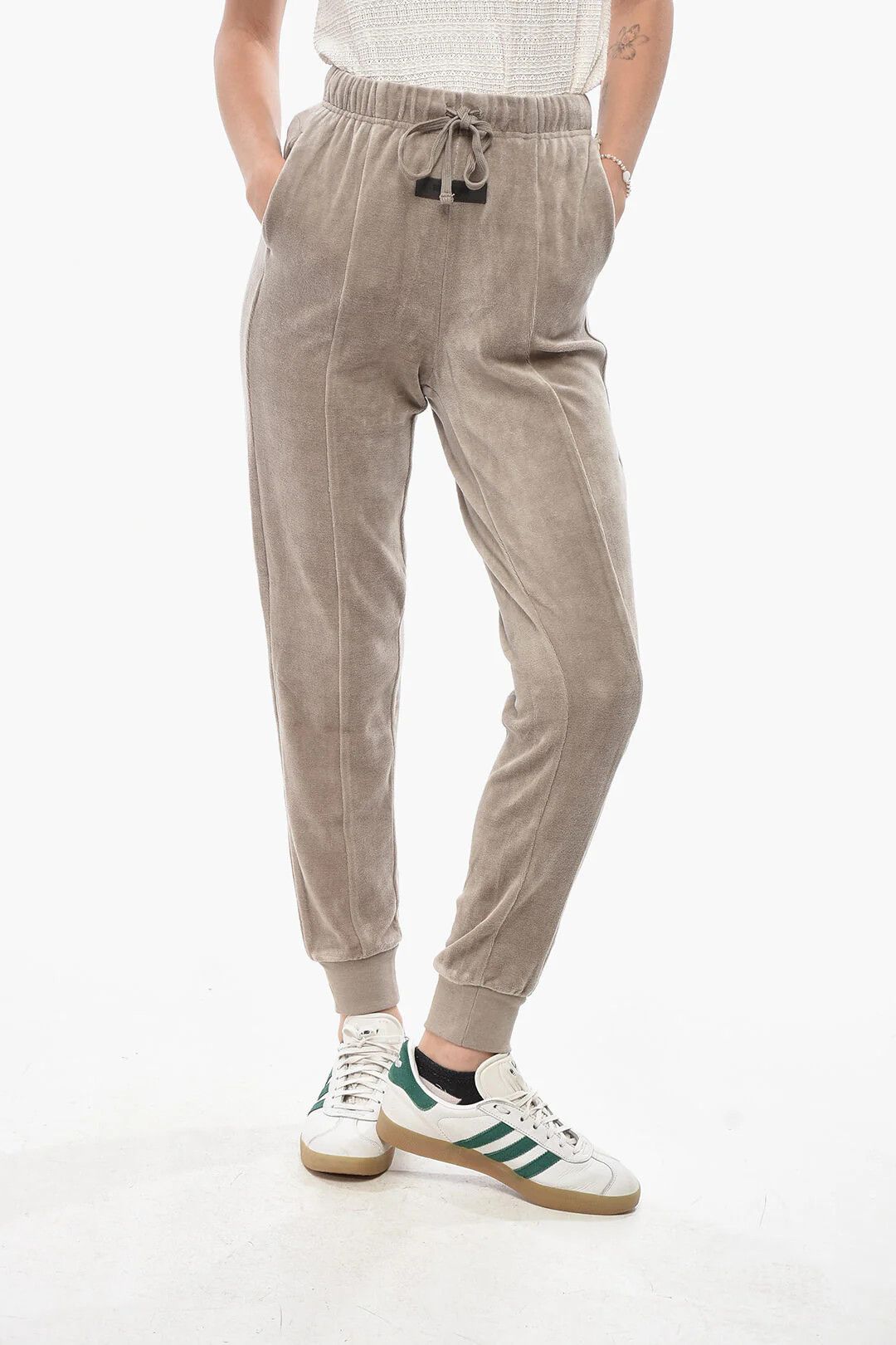 Fear of God og1mm0326 Chenille Joggers in Beige Size 26" / US 2 / IT 38 - 1 Thumbnail