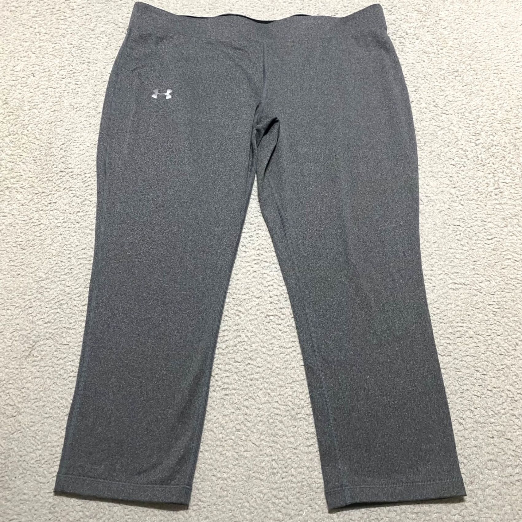 Under Armour Under Armour Womens Leggings Capri Gray XS? (invalid) Size 36" / US 14 / IT 50 - 2 Thumbnail